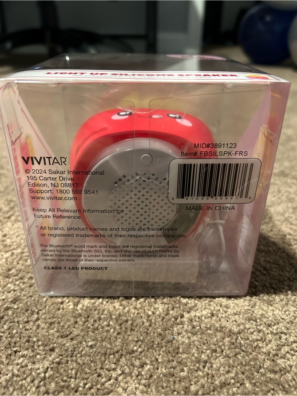 Vivitar Red Silicone Light-Up Bluetooth Speaker (French Fry Design) - Picture 5 of 6
